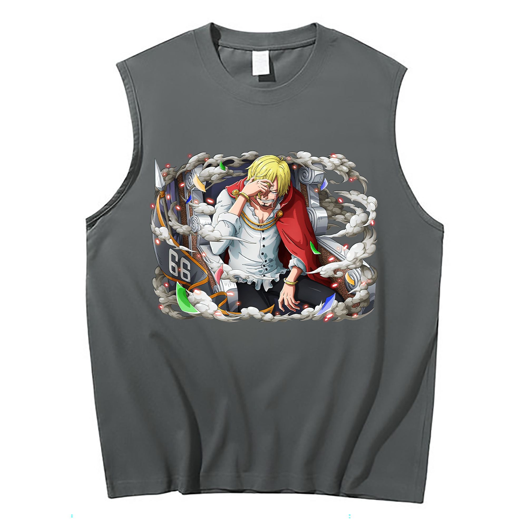 （画像用） ワンピース サンジ ONE PIECE Sanji コットン100％タンクトップ（フロントプリント）